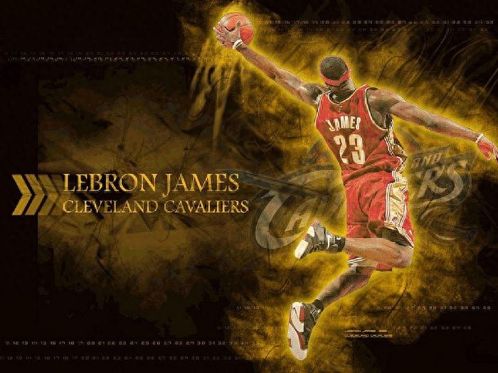 NBA伟大球员勒布朗詹姆斯暴力扣篮图！最佳壁纸图